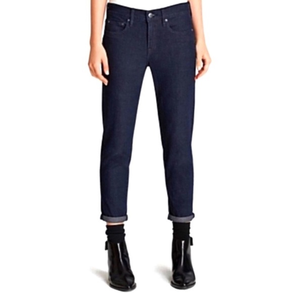 Vince Mason Relaxed Rolled Dark Wash Denim Ankle Jeans 27